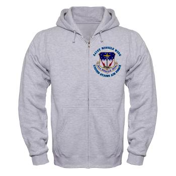 341MW - A01 - 03 - 341st Missile Wing with Text - Zip Hoodie