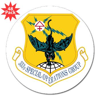 353SOG - M01 - 01 - 353rd Special Operations Group - 3" Lapel Sticker (48 pk) - Click Image to Close