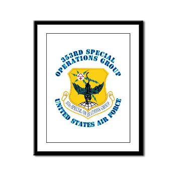 353SOG - M01 - 02 - 353rd Special Operations Group with Text - Framed Panel Print - Click Image to Close