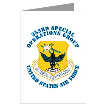 353SOG - M01 - 02 - 353rd Special Operations Group with Text - Greeting Cards (Pk of 10)