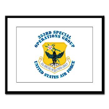 353SOG - M01 - 02 - 353rd Special Operations Group with Text - Large Framed Print