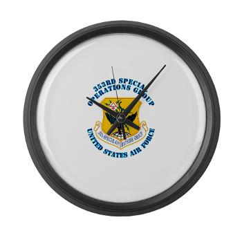 353SOG - M01 - 03 - 353rd Special Operations Group with Text - Large Wall Clock