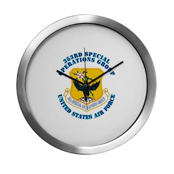 353SOG - M01 - 03 - 353rd Special Operations Group with Text - Modern Wall Clock