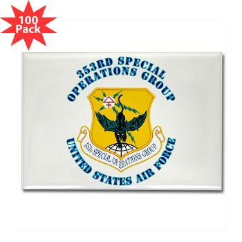 353SOG - M01 - 01 - 353rd Special Operations Group with Text - Rectangle Magnet (100 pack)