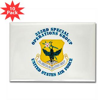 353SOG - M01 - 01 - 353rd Special Operations Group with Text - Rectangle Magnet (10 pack)