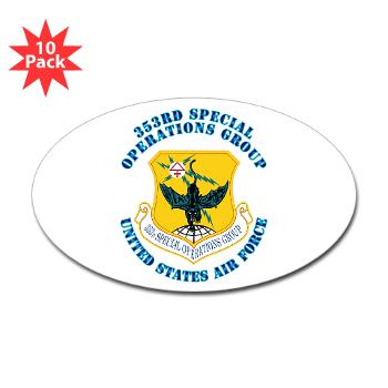353SOG - M01 - 01 - 353rd Special Operations Group with Text - Sticker (Rectangle 10 pk)