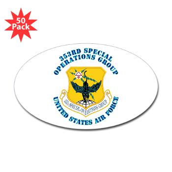 353SOG - M01 - 01 - 353rd Special Operations Group with Text - Sticker (Rectangle 50 pk)