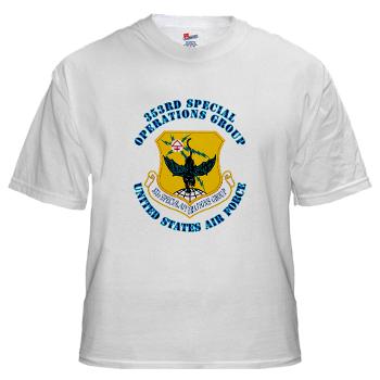353SOG - A01 - 04 - 353rd Special Operations Group with Text - White t-Shirt