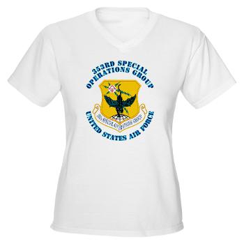 353SOG - A01 - 04 - 353rd Special Operations Group with Text - Women's V-Neck T-Shirt