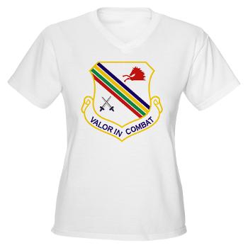 354FW - A01 - 04 - 354th Fighter Wing - Women's V-Neck T-Shirt - Click Image to Close