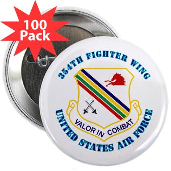 354FW - M01 - 01 - 354th Fighter Wing with Text - 2.25" Button (100 pack)
