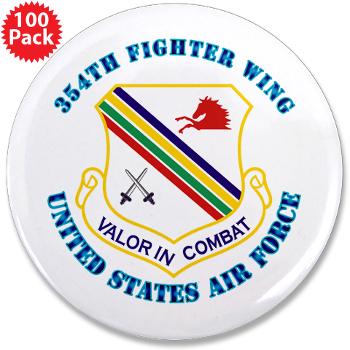 354FW - M01 - 01 - 354th Fighter Wing with Text - 3.5" Button (100 pack)