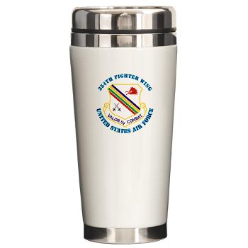 354FW - M01 - 03 - 354th Fighter Wing with Text - Ceramic Travel Mug - Click Image to Close