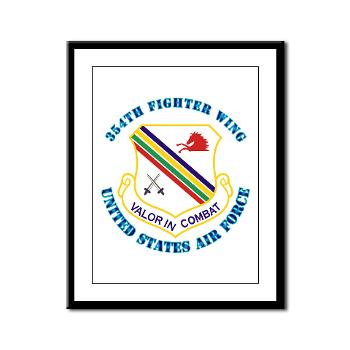 354FW - M01 - 02 - 354th Fighter Wing with Text - Framed Panel Print