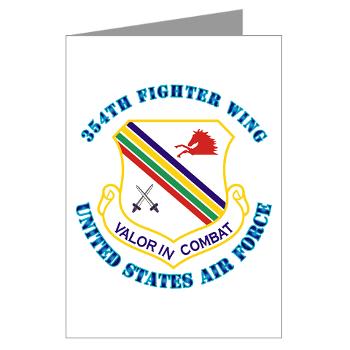 354FW - M01 - 02 - 354th Fighter Wing with Text - Greeting Cards (Pk of 10)