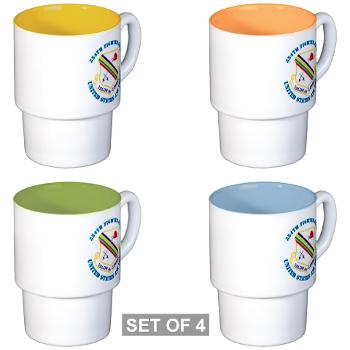 354FW - M01 - 03 - 354th Fighter Wing with Text - Stackable Mug Set (4 mugs)