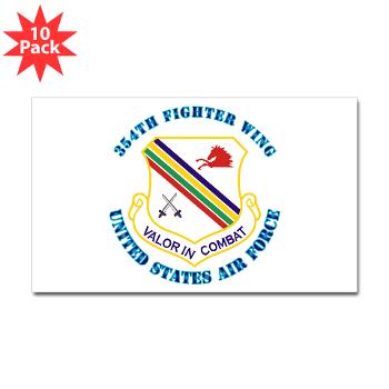 354FW - M01 - 01 - 354th Fighter Wing with Text - Sticker (Rectangle 10 pk)