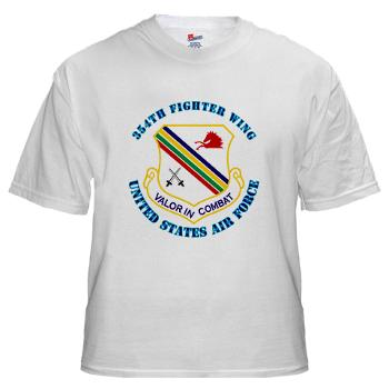 354FW - A01 - 04 - 354th Fighter Wing with Text - White t-Shirt
