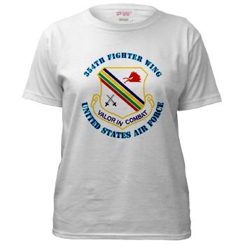 354FW - A01 - 04 - 354th Fighter Wing with Text - Women's T-Shirt