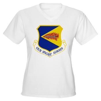 355FW - A01 - 04 - 355th Fighter Wing - Women's V-Neck T-Shirt
