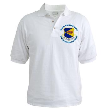 355FW - A01 - 04 - 355th Fighter Wing with Text - Golf Shirt