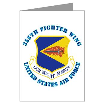 355FW - M01 - 02 - 355th Fighter Wing with Text - Greeting Cards (Pk of 10) - Click Image to Close