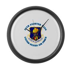 35FW - M01 - 03 - 35th Fighter with Text - Large Wall Clock