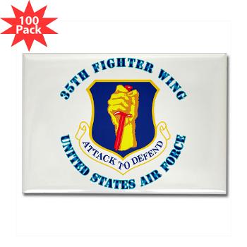 35FW - M01 - 01 - 35th Fighter with Text - Rectangle Magnet (100 pack)