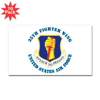 35FW - M01 - 01 - 35th Fighter with Text - Sticker (Rectangle 10 pk)