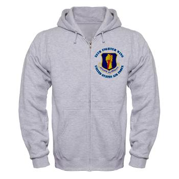 35FW - A01 - 03 - 35th Fighter with Text - Zip Hoodie