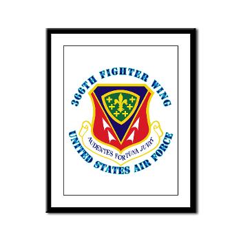 366FW - M01 - 02 - 366th Fighter Wing with Text - Framed Panel Print