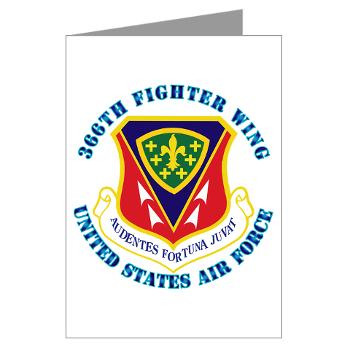 366FW - M01 - 02 - 366th Fighter Wing with Text - Greeting Cards (Pk of 10)