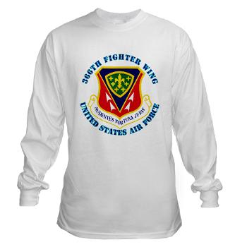 366FW - A01 - 03 - 366th Fighter Wing with Text - Long Sleeve T-Shirt