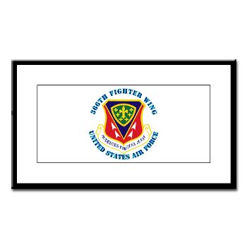 366FW - M01 - 02 - 366th Fighter Wing with Text - Small Framed Print