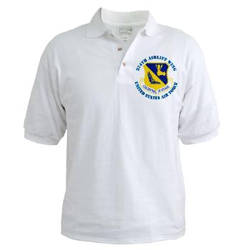 374AW - A01 - 04 - 374th Airlift Wing with Text - Golf Shirt