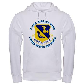 374AW - A01 - 03 - 374th Airlift Wing with Text - Hooded Sweatshirt