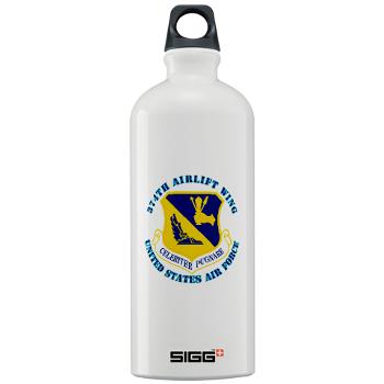 374AW - M01 - 03 - 374th Airlift Wing with Text - Sigg Water Bottle 1.0L