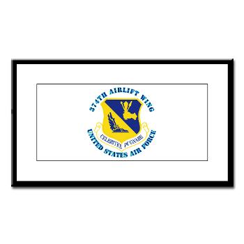 374AW - M01 - 02 - 374th Airlift Wing with Text - Small Framed Print