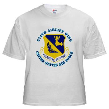 374AW - A01 - 04 - 374th Airlift Wing with Text - White t-Shirt