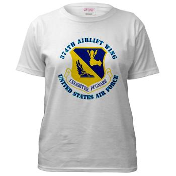 374AW - A01 - 04 - 374th Airlift Wing with Text - Women's T-Shirt