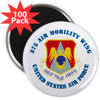 375AM - M01 - 01 - 375th Air Mobility with Text - 2.25" Magnet (100 pack)