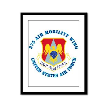 375AM - M01 - 02 - 375th Air Mobility with Text - Framed Panel Print