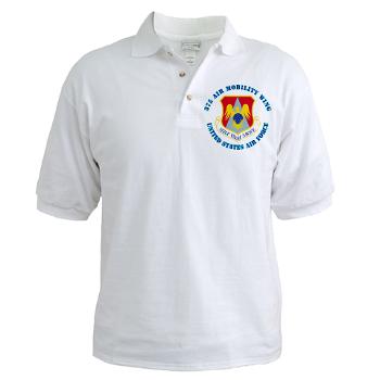 375AM - A01 - 04 - 375th Air Mobility with Text - Golf Shirt