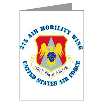 375AM - M01 - 02 - 375th Air Mobility with Text - Greeting Cards (Pk of 10) - Click Image to Close