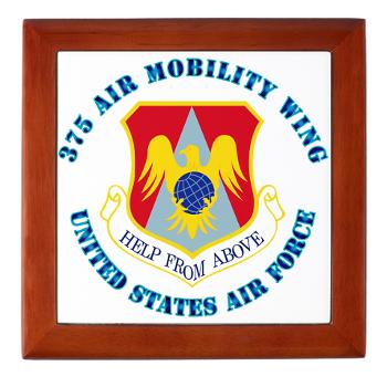 375AM - M01 - 03 - 375th Air Mobility with Text - Keepsake Box - Click Image to Close
