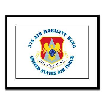 375AM - M01 - 02 - 375th Air Mobility with Text - Large Framed Print
