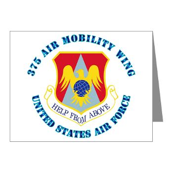 375AM - M01 - 02 - 375th Air Mobility with Text - Note Cards (Pk of 20)