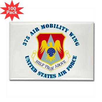 375AM - M01 - 01 - 375th Air Mobility with Text - Rectangle Magnet (100 pack)