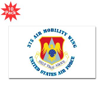 375AM - M01 - 01 - 375th Air Mobility with Text - Sticker (Rectangle 10 pk)