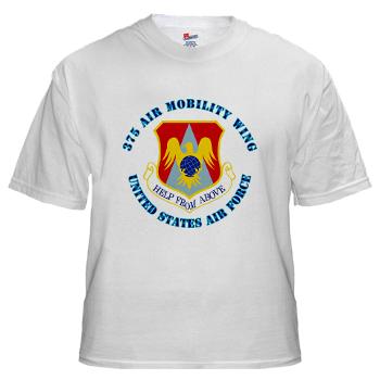 375AM - A01 - 04 - 375th Air Mobility with Text - White t-Shirt